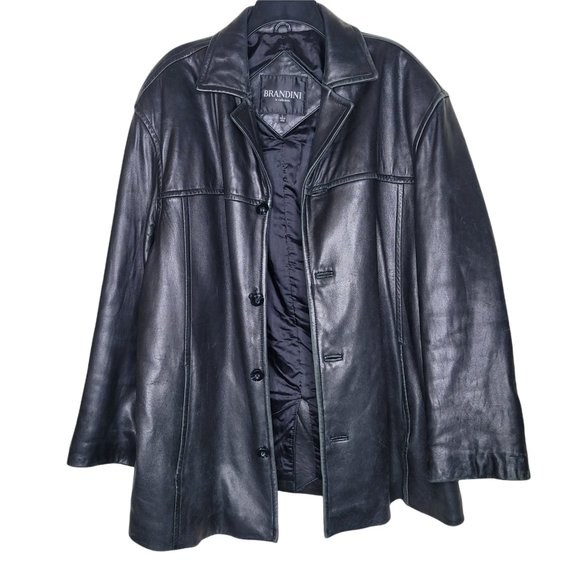 Brandini le collezioni Other - *SOLD* Brandini le collezioni Men's Black Leather Coat Size Large